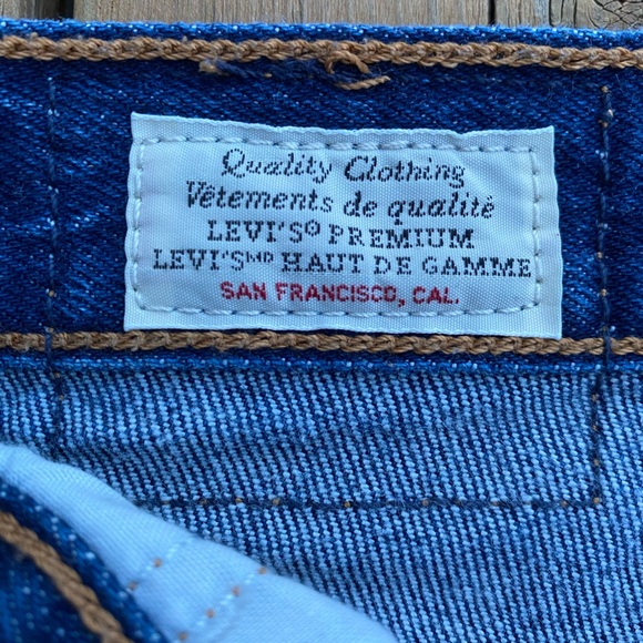 LEVI’S Wedgie Fit Dark Wash Denim High Waisted Tapered Fit - Picture 5 of 7